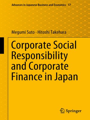 cover image of Corporate Social Responsibility and Corporate Finance in Japan